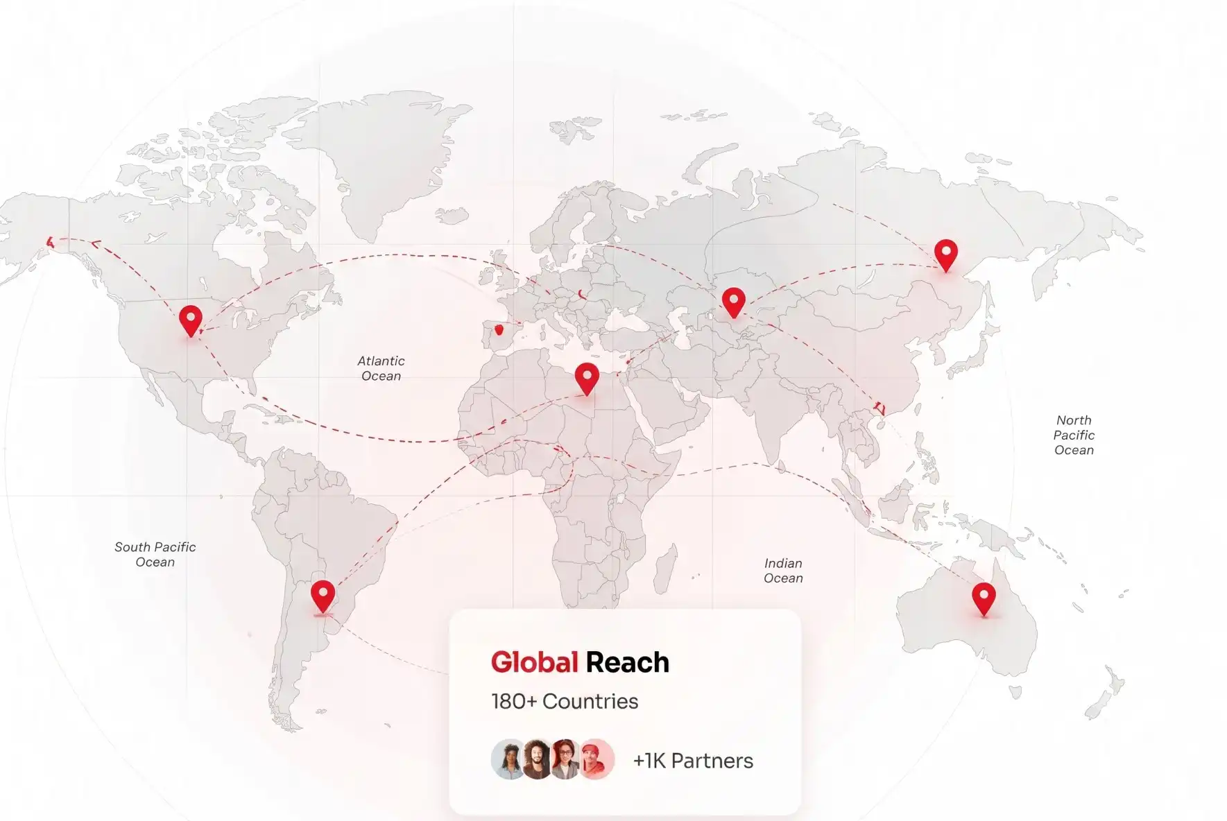 AdByteHub global reach map with active countries and partners